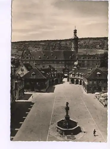 Schloß Weikersheim am Marktplatz gl1954 14.528