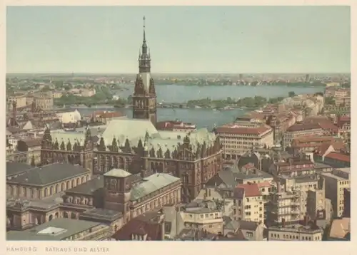 Hamburg Rathaus und Alster ngl 71.006