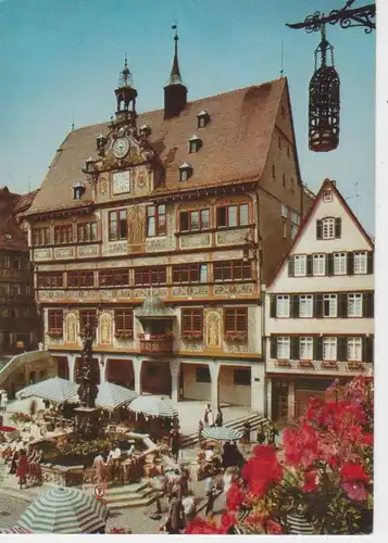 Tübingen - Marktbrunnen und Rathaus ngl 61.295