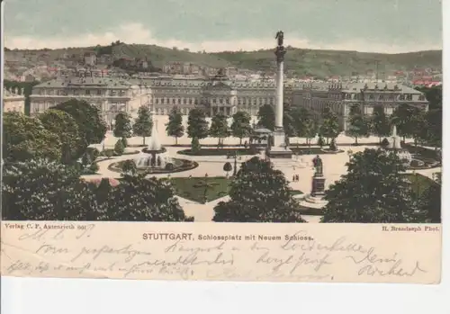 Stuttgart - Schloßplatz mit neuem Schloß gl1906 61.774