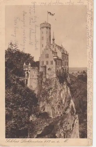 Schloß Lichtenstein 817m ü.M. gl1921 62.257