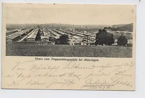 Gruß vom Truppenübungsplatz,Münsingen gl1906 31.535