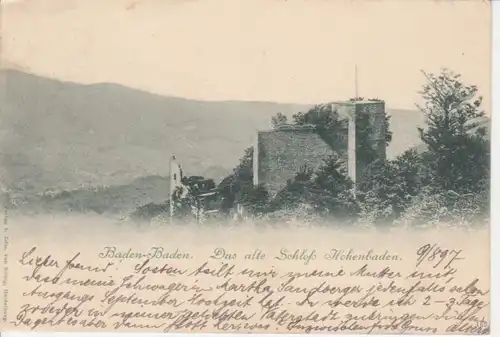 Baden-Baden. Das alte Schloß Hohenbaden gl1897 61.770