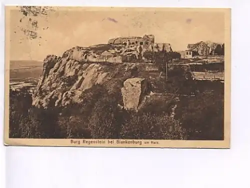 Burg Regenstein bei Blankenburg am Harz gl1924 19.471