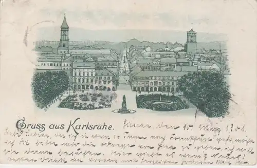 Gruß aus Karlsruhe - Teilansicht gl1901 62.077