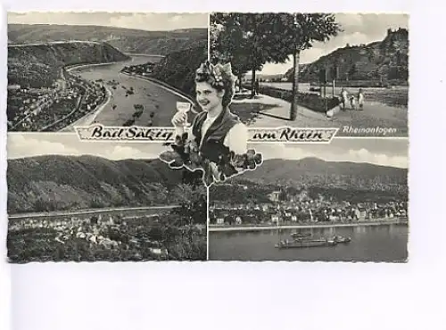 Bad Salzig am Rhein Weinkönigin 4 Bilder gl1962 19.476