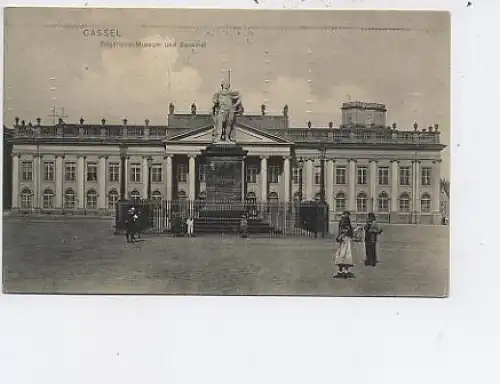 Kassel - Friedrichsmuseum und Denkmal gl1910 13.202
