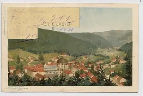 St. Blasien im Schwarzwald - Teilansicht gl1901 31.495
