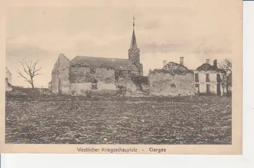 Cierges Zerstörte Gebäude und Kirche ngl 201.015