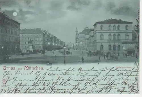 München Mondscheinlitho Ludwigstraße gl1897 71.614