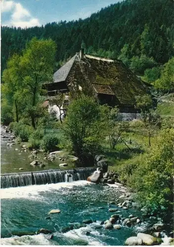 Schwarzwälder Bauernhaus an der Gutach gl1973 21.629