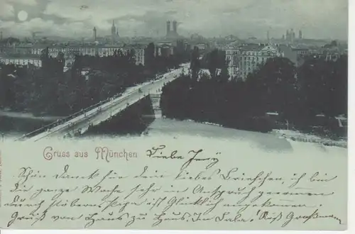 München Brücke Stadtansicht gl1897 71.671