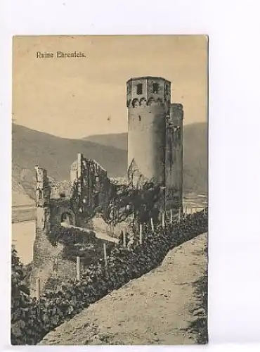 Ruine Ehrenfels b.Rüdesheim feldpgl1918 19.489