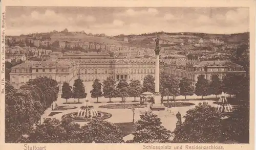 Stuttgart Schlossplatz Residenzschloss gl1907 71.476