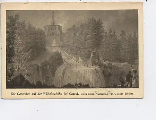 Kassel-Cascaden auf der Wilhelmshöhe feldpgl1917 13.192