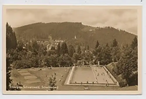 Triberg Schwimmbad Fotokarte ngl 30.904