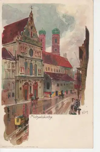 München Michaelskirche von Kley feldpgl1918 71.656