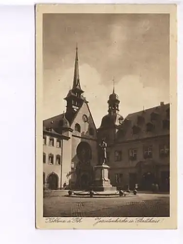 Koblenz a.Rh. Jesuitenkirche u.Stadthaus gl1930 19.359