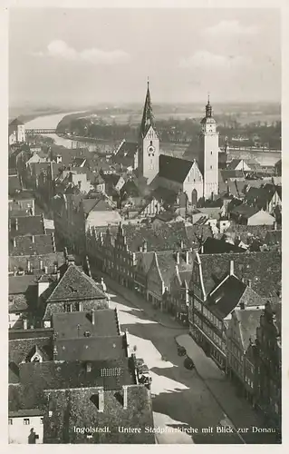 Ingolstadt Untere Stadtpfarrkirche Donau gl1935 119.875