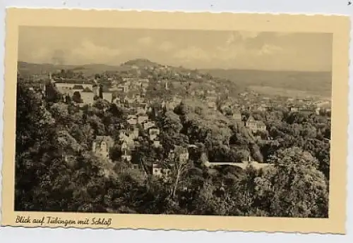 Tübingen - Blick auf Tübingen mit Schloß ngl 31.659