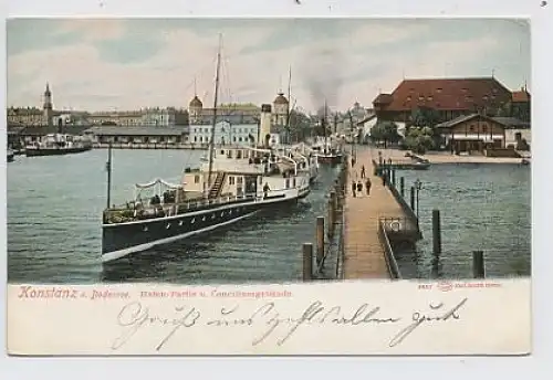 Konstanz a.B. - Hafen, Conciliumgebäude gl1906 32.062