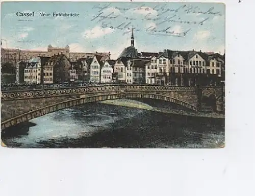 Kassel - Neue Fuldabrücke feldpgl1916 13.129