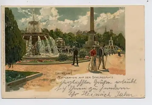 Stuttgart Parademusik auf Schlossplatz gl1901 31.394