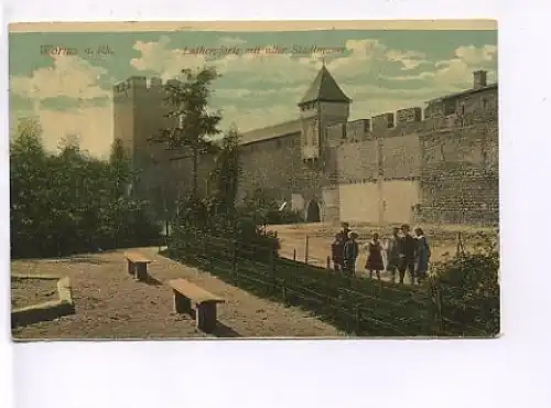 Worms a.Rh. Lutherpforte alte Stadtmauer ngl 19.598