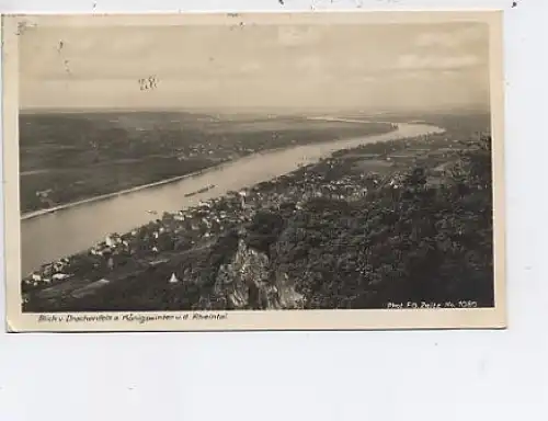 Blick v. Drachenfels a. Königswinter gl1929 13.158