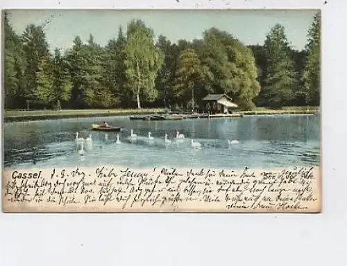 Kassel - See in der Aue gl1903 13.182