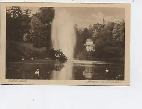 Kassel - Fontäne mit Tempelchen ngl 13.191