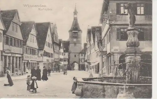 Winnenden Marktplatz gl1906 84.002