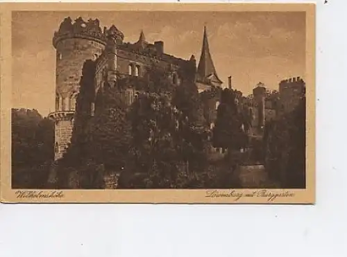 Kassel - Wilhelmshöhe, Löwenburg,Burggarten ngl 13.469