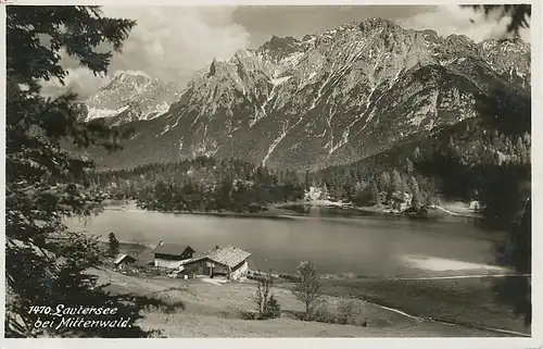 Lautersee bei Mittenwald Panorama gl1936 126.103