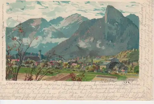 Oberammergau von Nord Panorama gl1900 71.749