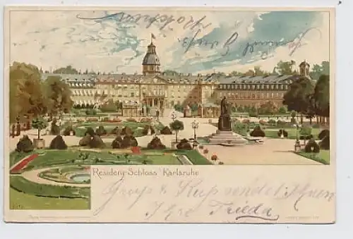 Karlsruhe. Residenz-Schloß gl1898 31.518