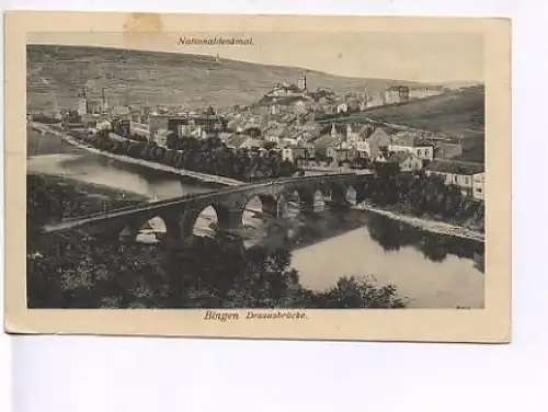 Bingen mit Drususbrücke gl1915 18.146