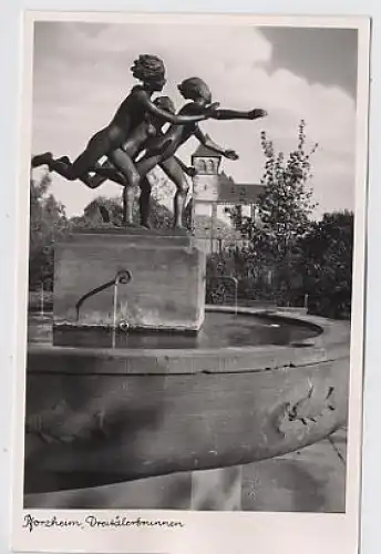 Pforzheim - Dreitälerbrunnen gl1954 31.602