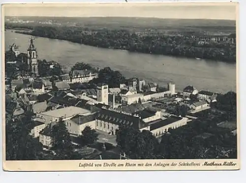 Luftbild von Eltville am Rhein, Sektkellerei ngl 13.417