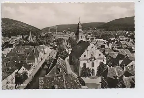 Ettlingen/Baden-Blick St. Martinskirche gl1957 31.546