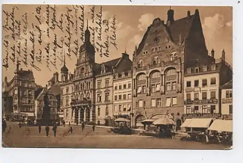 Pforzheim Marktplatz mit Rathaus gl1927 41.432