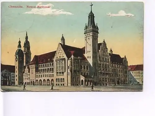 Chemnitz Neues Rathaus gl1910 17.369