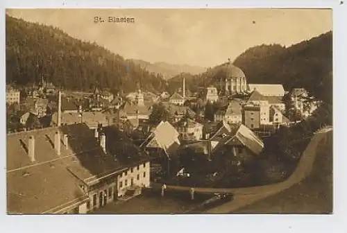 St. Blasien im Schwarzwald - Teilansicht gl1913 31.493