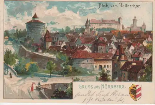 Nürnberg Blick vom Hallerthor gl1901 71.987