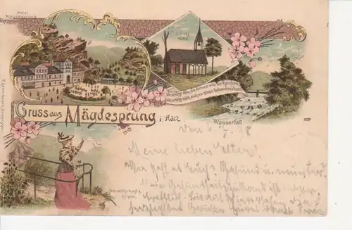 Mägdesprung Litho Hotel Schutzhütte gl1898 91.832