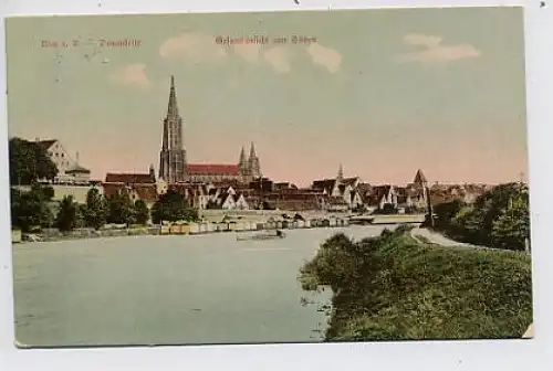 Ulm a. D.- Donauseite,Gesamtansicht Süden gl1909 35.693