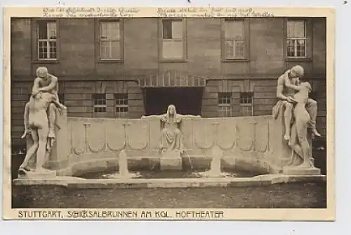 Stuttgart-Schicksalsbrunnen am Hoftheater ngl 32.046