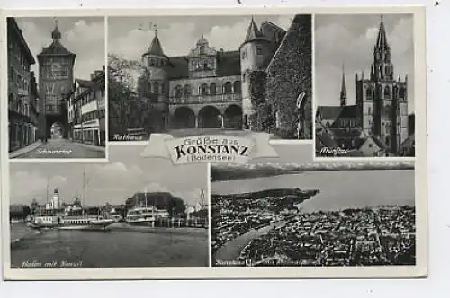 Konstanz Bodensee 5 Ansichten gl1940 40.823