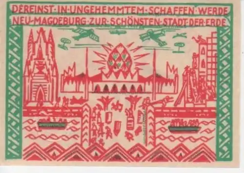 Magdeburg Gutschein der Stadt über 50 Pfennig 90.581