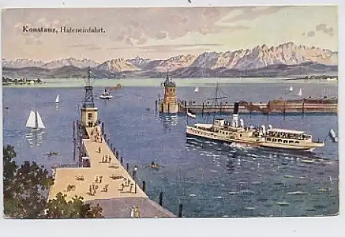 Konstanz am Bodensee - Hafeneinfahrt ngl 32.101